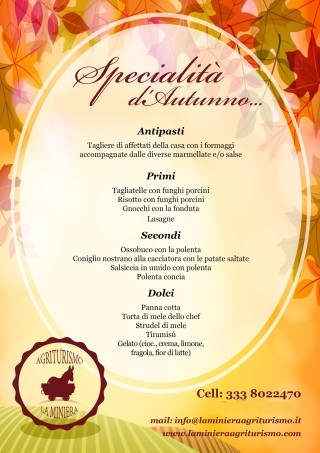 menu d'autunno